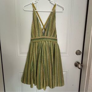 Luxxel Small Sparkly Green & Gold Dress